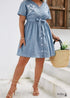 Vestido mini bohemio de talla grande Lillian